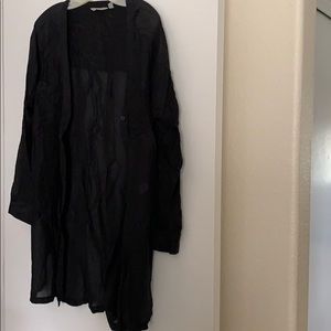 Athleta button-down sheer top